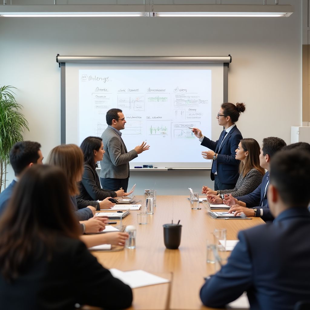 Equipo de Bawdiesq en reunión estratégica