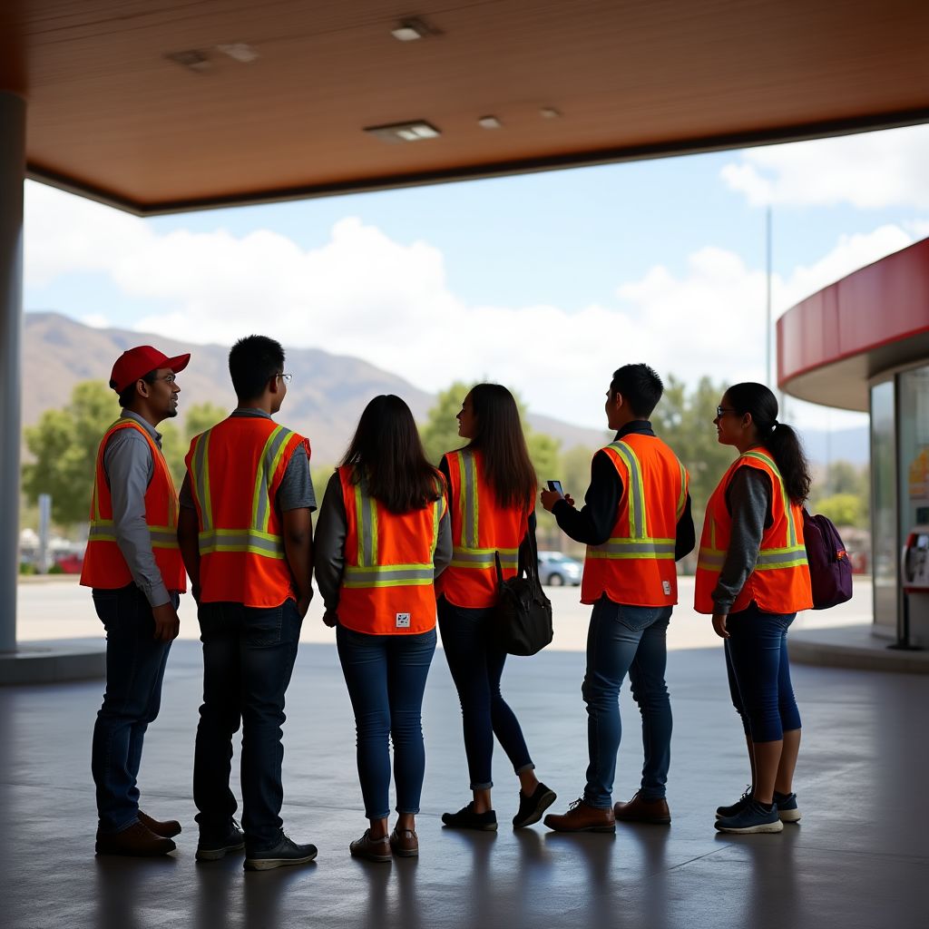 Visita técnica a una estación de servicio como parte de la formación